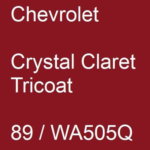 Chevrolet, Crystal Claret Tricoat, 89 / WA505Q.